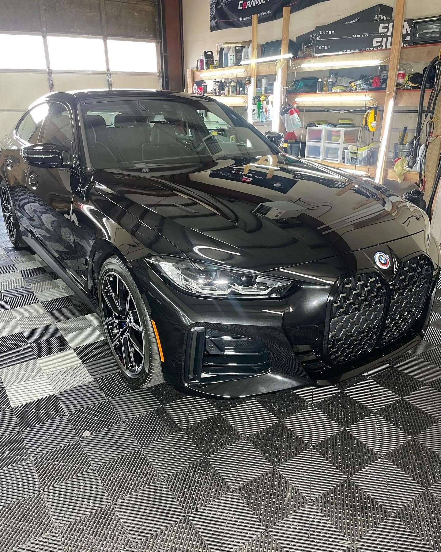 Black BMW 4 Series after a detail